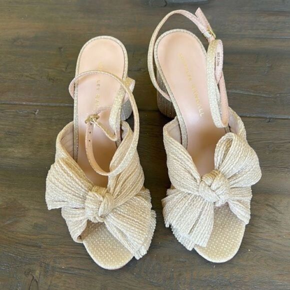 Anthropologie x Loeffler Randall Camellia Heels By Gold US 6.5 Rare Color! - Picture 2 of 7